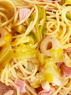 春キャベツ・ツナ・ベーコン・ちくわパスタ-レシピのメイン写真