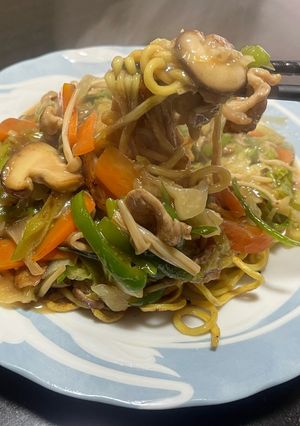 豚肉とキャベツのあんかけ焼きそば-レシピのメイン写真