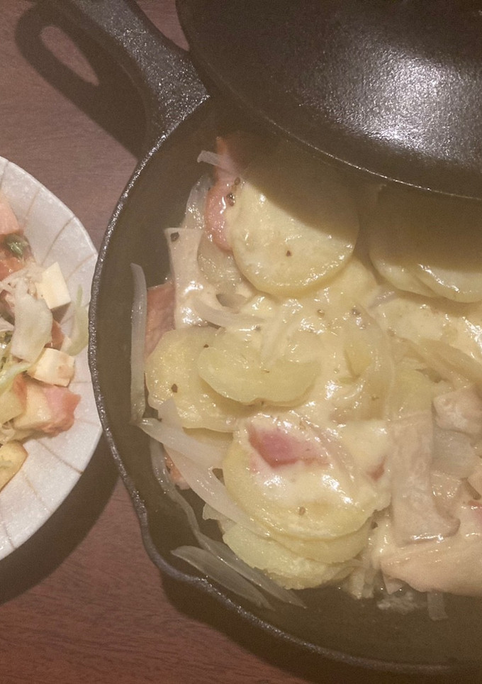 簡単新玉ねぎとジャガイモのチーズ焼き-レシピのメイン写真