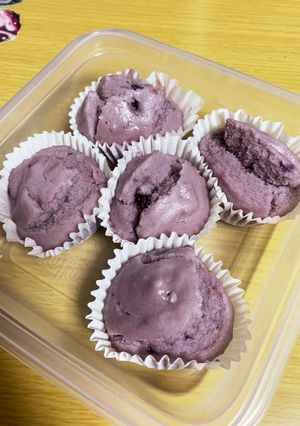 冷凍ブルーベリーで米粉蒸しパン-レシピのメイン写真