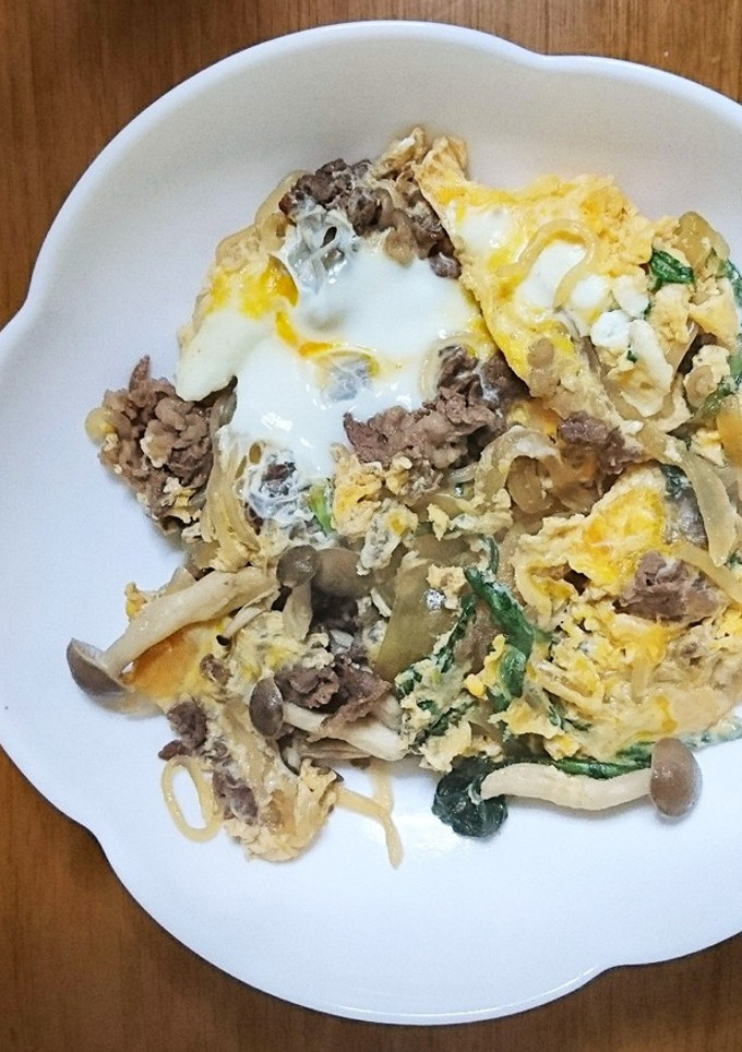 牛丼の残りをあらっ？サッと！牛卵とじ-レシピのメイン写真