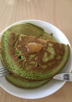 米粉で抹茶パンケーキ-レシピのメイン写真
