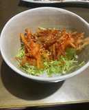 人参のかき揚げ丼　米粉でサクサク