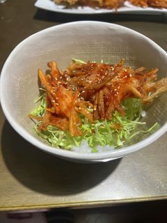 人参のかき揚げ丼 米粉でサクサク-レシピのメイン写真