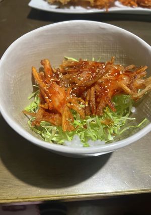 人参のかき揚げ丼　米粉でサクサク-レシピのメイン写真