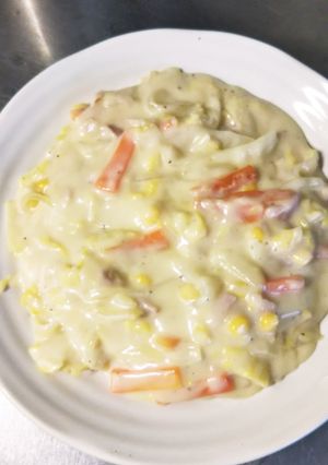 ご飯に合う白菜ベーコン米粉豆乳シチュー-レシピのメイン写真