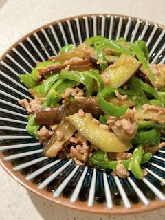ナスとピーマンの肉味噌炒め-レシピのメイン写真