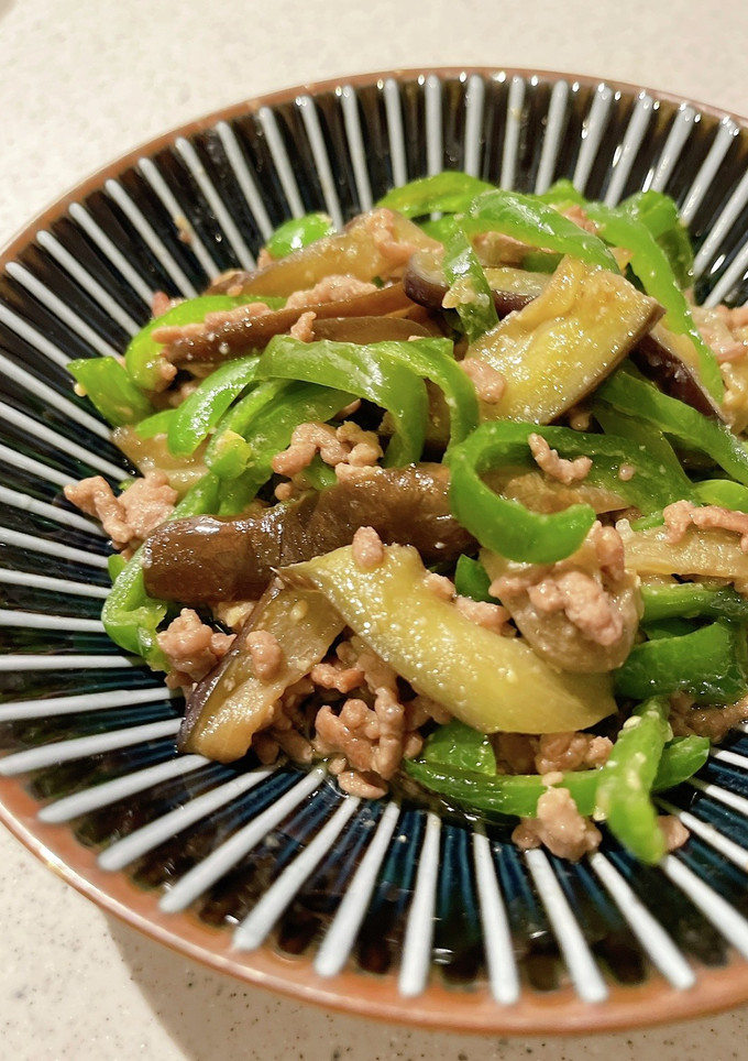 ナスとピーマンの肉味噌炒め-レシピのメイン写真