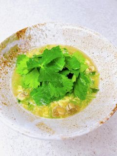 塩麹の旨味♪ホタテ缶と三つ葉の卵とじ-レシピのメイン写真