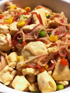 カニカマと卵入り!特製炒り豆腐-レシピのメイン写真