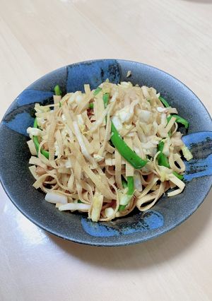 豆腐皮(トウフーピー)のオイスター炒め-レシピのメイン写真