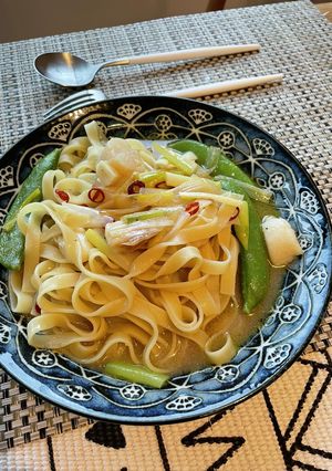 お鍋の残りの出汁パスタ-レシピのメイン写真
