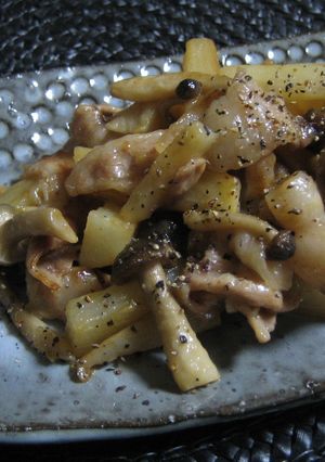 豚肉と長イモのニンニク醤油炒め-レシピのメイン写真