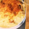 ポテトとウインナーのスパグラタン