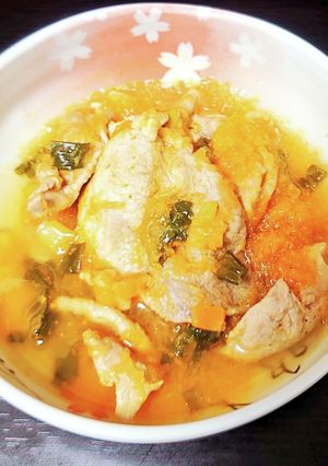 豚バラ肉とすりおろし人参の炒め煮-レシピのメイン写真