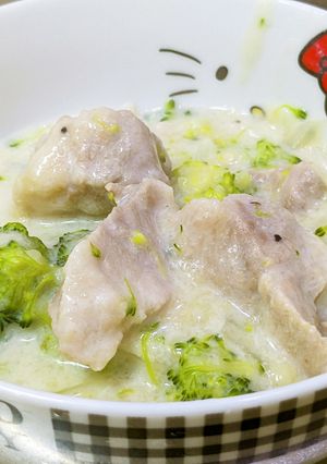 豚肩肉とブロッコリーのシチュー-レシピのメイン写真