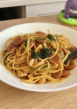 ワンパン簡単！和風パスタ-レシピのメイン写真