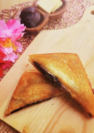 簡単美味♪あんバターホットサンド-レシピのメイン写真