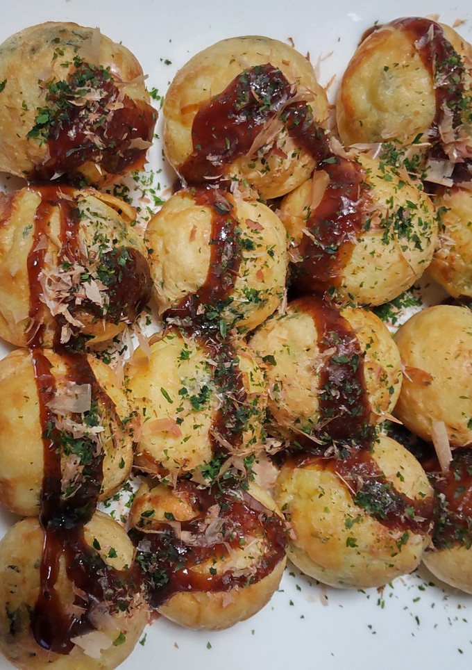 米粉とお好み焼粉でたこ焼き(ソーセージ)-レシピのメイン写真