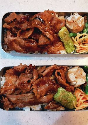 高校生弁当覚え書き158　焼き肉弁当-レシピのメイン写真