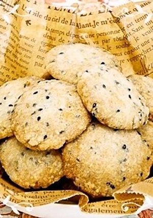 ザックザクの米粉ごまクッキー-レシピのメイン写真