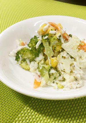 【保育園給食】花野菜としらすマヨドレ和え-レシピのメイン写真