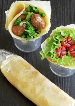米粉クレープ。ラップサンド弁当-レシピのメイン写真