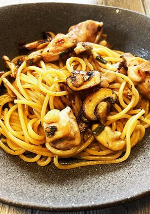 きのこと鶏のバター醤油パスタ-レシピのメイン写真