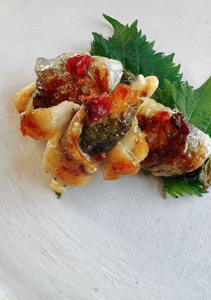 太刀魚の梅肉えのき巻き♡-レシピのメイン写真