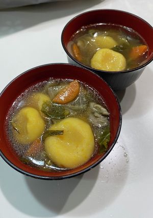 米粉活用 ヘルシー豆腐かぼちゃ米粉だんご-レシピのメイン写真
