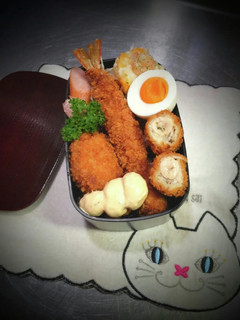 特大牡蠣フライ&海老フライ弁当!-レシピのメイン写真