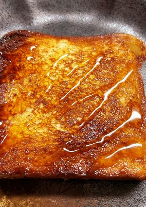 3分おやつ！カラメルトースト 蜂蜜かけ-レシピのメイン写真
