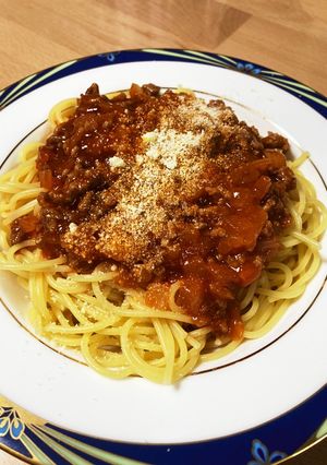 新玉ねぎのミートソースパスタ-レシピのメイン写真