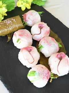 真鯛の桜締めの手まり寿司-レシピのメイン写真