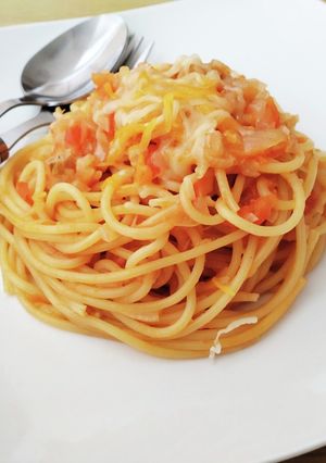 にんにくなし♪優しいトマトツナパスタ♡-レシピのメイン写真