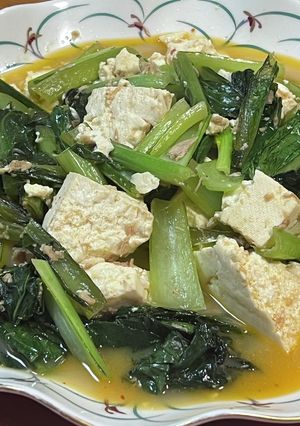 小松菜と豆腐とツナの超簡単♡旨旨炒め♡-レシピのメイン写真