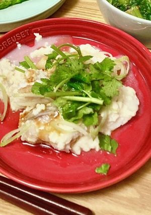 白身魚と豆腐の胡麻油がけ-レシピのメイン写真