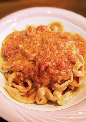 【カニ缶で作る】カニのトマトソースパスタ-レシピのメイン写真