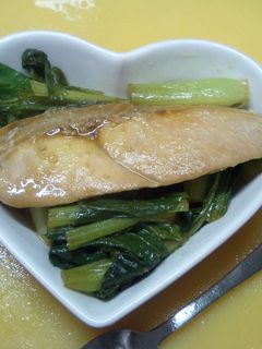冷凍さけ&チンゲンサイのわさび醤油焼き -レシピのメイン写真