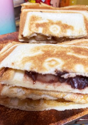 つぶあん団子のホットサンド-レシピのメイン写真