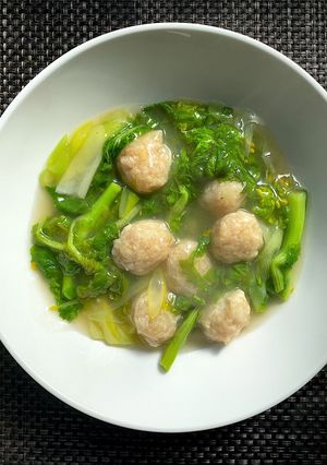 菜の花と鶏団子のガラ出汁あん-レシピのメイン写真