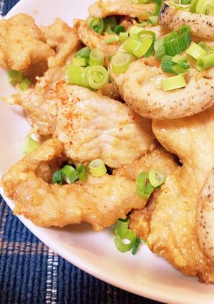 蓮根と豚肉の甘辛揚げ-レシピのメイン写真