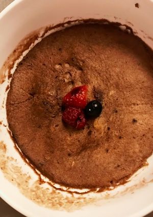 ダイエットに！レンジで米粉ココアケーキ-レシピのメイン写真
