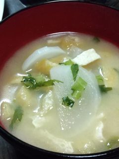 蕪と油揚げのお味噌汁-レシピのメイン写真
