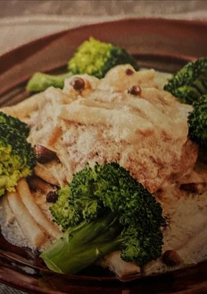 レンチンバーク　きのこクリームソース-レシピのメイン写真