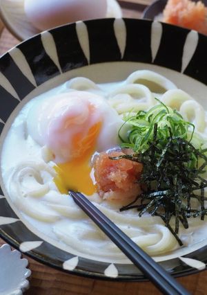 5分で!濃厚クリーム明太子うどん-レシピのメイン写真