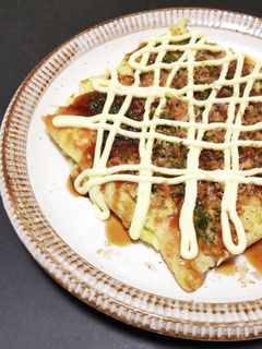 卵焼き器で作る米粉のお好み焼き-レシピのメイン写真