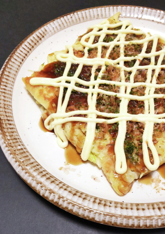 卵焼き器で作る米粉のお好み焼き-レシピのメイン写真