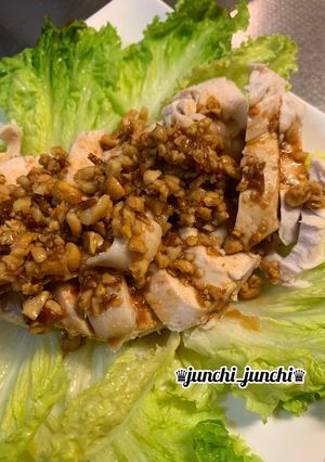 ナッツたっぷりのよだれ鶏(鶏むね肉)-レシピのメイン写真