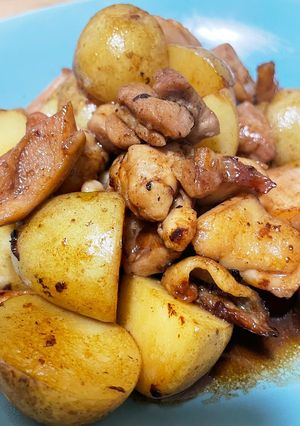 鶏肉と新じゃがのウスターソース炒め-レシピのメイン写真